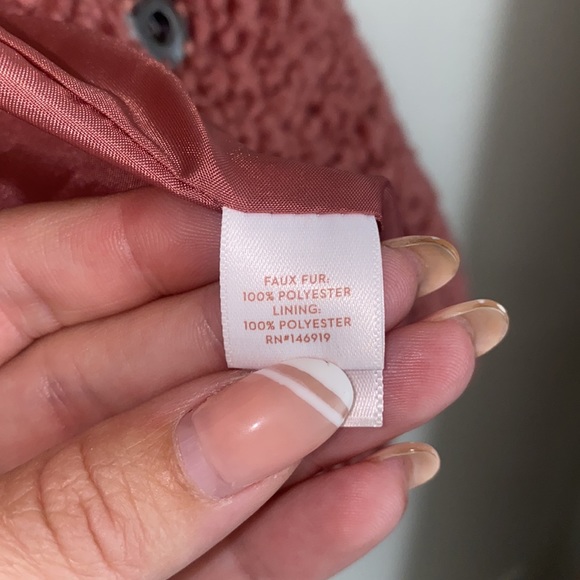 LC by Lauren Conrad Faux Fur Pink Jacket - Picture 6 of 7